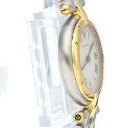 Pre Owned Cartier Silver 18K Yellow Gold And Stainless Steel Panthere Vendome Quartz Women's Wristwatch 24 MM