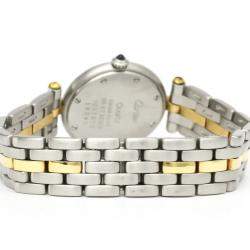 Pre Owned Cartier Silver 18K Yellow Gold And Stainless Steel Panthere Vendome Quartz Women's Wristwatch 24 MM