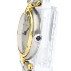Pre Owned Cartier Silver 18K Yellow Gold And Stainless Steel Panthere Vendome Quartz Women's Wristwatch 24 MM
