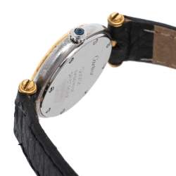 Pre Owned Cartier Silver 18K Yellow Gold And Stainless Steel Panthere Vendome 1057920 Women's Wristwatch 23 mm