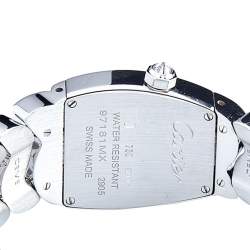 Pre Owned Cartier Silver 18k White Gold Diamonds La Dona De Cartier WE60085G Women's Wristwatch 22 mm