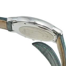 Pre Owned Cartier Silver Stainless Steel Crocodile Ronde Solo 2934 Women's Wristwatch 36 mm