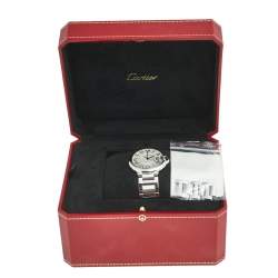 Pre Owned ساعة يد نسائية كارتييه بالون بلو 3284 ستانلس ستيل فضية 36 مم