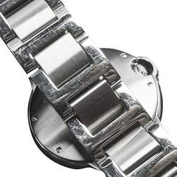 Pre Owned ساعة يد نسائية كارتييه بالون بلو 3284 ستانلس ستيل فضية 36 مم