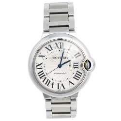 Pre Owned Cartier Silver Stainless Steel Ballon Bleu 3284 Women's Wristwatch 36 mm