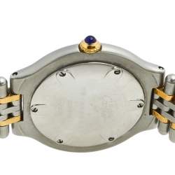 Pre Owned Cartier Cream Two Tone Stainless Steel Must 21 de Cartier 9010 Women's Wristwatch 31 mm