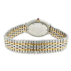 Pre Owned Cartier Cream Two Tone Stainless Steel Must 21 de Cartier 9010 Women's Wristwatch 31 mm