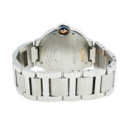 مملوكة مسبقًا Cartier Silver 18k Rose Gold Stainless Steel Diamond Ballon Bleu WE902081 Women's Wristwatch 36 mm