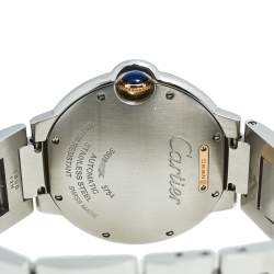 مملوكة مسبقًا Cartier Silver 18k Rose Gold Stainless Steel Diamond Ballon Bleu WE902081 Women's Wristwatch 36 mm