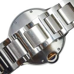 مملوكة مسبقًا Cartier Silver 18k Rose Gold Stainless Steel Diamond Ballon Bleu WE902081 Women's Wristwatch 36 mm