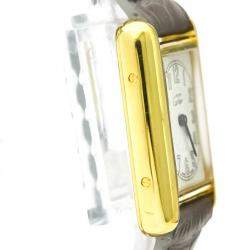 Pre Owned Cartier White Gold Plated Must Tank Quartz Women's Wristwatch 22 MM