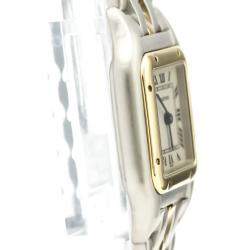 Pre Owned Cartier Silver 18K Yellow Gold Stainless Steel Panthere De Cartier Women's Wristwatch 22MM