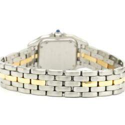 Pre Owned Cartier Silver 18K Yellow Gold Stainless Steel Panthere De Cartier Women's Wristwatch 22MM