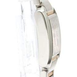 مملوكة مسبقًا Cartier Pink MOP 18K Rose Gold Stainless Steel Tank Francaise W51027Q4 Women's Wristwatch 20MM