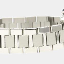 Pre Owned Cartier Silver Stainless Steel Tank Solo SM Quartz W5200013 Women's Wristwatch 24 MM