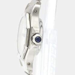 Pre Owned Cartier Silver Stainless Steel Santos Octagon Women's Wristwatch 24 MM