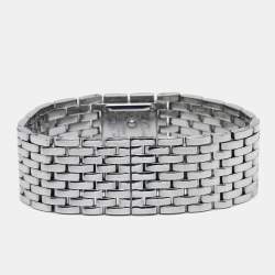 Pre Owned Cartier Mother of Pearl Stainless Steel Panthere Ruban W61002T9 Women's Wristwatch 22 mm