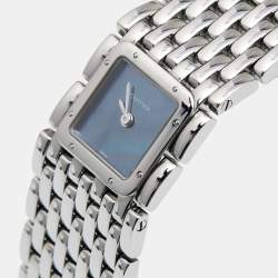 Pre Owned Cartier Mother of Pearl Stainless Steel Panthere Ruban W61002T9 Women's Wristwatch 22 mm