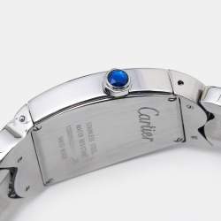 Pre Owned Cartier Silver Stainless Steel La Dona W660022I Women's Wristwatch 28 mm