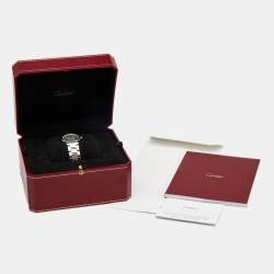 Pre Owned Cartier Silver Stainless Steel Ronde Solo W6701004 Women's Wristwatch 29 mm