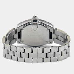 Pre Owned Cartier Pink Stainless Steel Roadster 2675 Women's Wristwatch 31 mm 