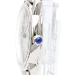 Pre Owned Cartier Silver Stainless Steel Ronde Solo W6701004 Quartz Women's Wristwatch 29 mm