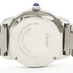 Pre Owned Cartier Silver Stainless Steel Ronde Solo W6701004 Quartz Women's Wristwatch 29 mm
