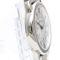 Pre Owned Cartier Silver Stainless Steel Ronde Solo W6701004 Quartz Women's Wristwatch 29 mm