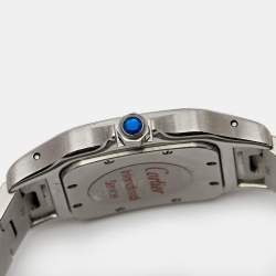 Pre Owned Cartier Cream Stainless Steel Santos Galbee 1564 Women's Wristwatch 29 mm