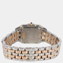 مملوكة مسبقًا Cartier Silver Rose Gold And Stainless Steel  Panthere W3PN0007 Quartz Women's Wristwatch 27 mm
