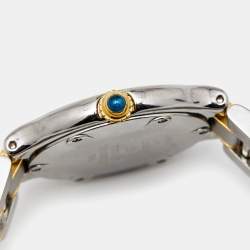 Pre Owned Cartier Silver 18k yellow Gold Stainless Steel Must 21 1340 Women's Wristwatch 28 mm