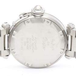 مملوكة مسبقًا Cartier Pink Stainless Steel Pasha W31024M7 Automatic Women's Wristwatch 35 mm
