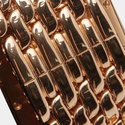 Pre Owned Cartier Silver 18k Rose Gold Tank Louis WGTA0024 Women's Wristwatch 21 mm
