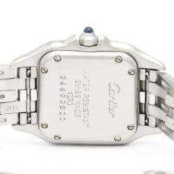 مملوكة مسبقًا Cartier Silver Stainless Steel Panthere W25033P5 Quartz Women's Wristwatch 22 mm