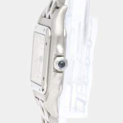 مملوكة مسبقًا Cartier Silver Stainless Steel Panthere W25033P5 Quartz Women's Wristwatch 22 mm