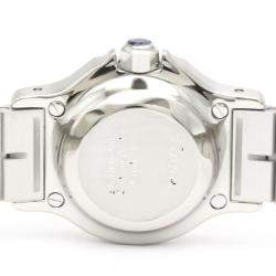 مملوكة مسبقًا Cartier White 18k Yellow Gold And Stainless Steel Santos Octagon Automatic Women's Wristwatch 24 mm