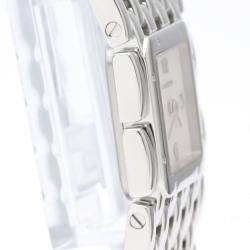 Pre Owned Cartier Pink Shell Stainless Steel Panthere Ruban W61003T9 Quartz Women's Wristwatch 21 mm