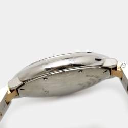 Pre Owned Cartier Silver 18K Yellow Gold Stainless Steel Ballon Bleu 3284 Women's Wristwatch 36 mm