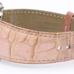Pre Owned Cartier Pink MOP Stainless Steel Mini Tank Divan W6301455 Quartz Women's Wristwatch 31 mm
