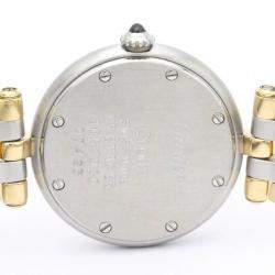 مملوكة مسبقًا Cartier Silver 18K Yellow Gold And Stainless Steel Panthere Vendome Quartz Women's Wristwatch 24 mm