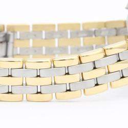 مملوكة مسبقًا Cartier Silver 18K Yellow Gold And Stainless Steel Panthere Vendome Quartz Women's Wristwatch 24 mm