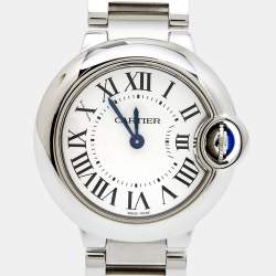 Pre Owned Carier Silver Stainless Steel Ballon Bleu W69010Z4 Women's Wristwatch 28 mm
