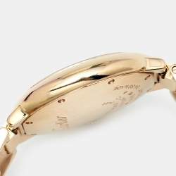 Pre Owned Cartier Silver 18K Rose Gold Ballon Bleu 3490 Women's Wristwatch 33 mm