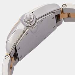 Pre Owned Cartier Silver 18K Yellow Gold Stainless Steel Roadster 2510 Unisex Wristwatch 38 mm