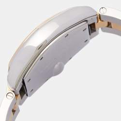 Pre Owned Cartier Silver 18K Yellow Gold Stainless Steel Roadster 2510 Unisex Wristwatch 38 mm