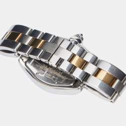 Pre Owned Cartier Silver 18K Yellow Gold Stainless Steel Roadster 2510 Unisex Wristwatch 38 mm
