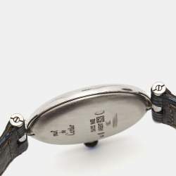 مملوكة مسبقًا Cartier Silver 925 Silver Leather Must De Cartier 1860 Women's Wristwatch 30 mm