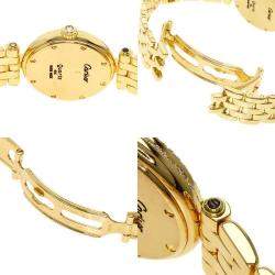 Pre Owned Cartier Ivory Diamonds 18k Yellow Gold Panthere Women's Wristwatch 24 mm