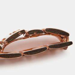 Pre Owned Cartier Silver Diamond 18K Rose Gold Ballon Bleu WJBB0005 Automatic Women's Wristwatch 36MM