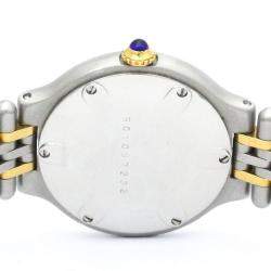 Pre Owned Cartier Silver Gold Tone Stainless Steel Must 21 de Cartier Women's Wristwatch 28 mm